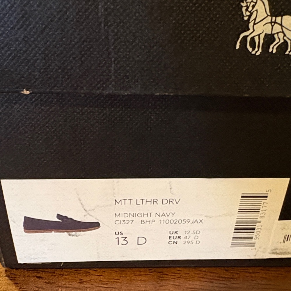 Coach Men's Dark Blue Leather Loafers - Picture 4 of 4